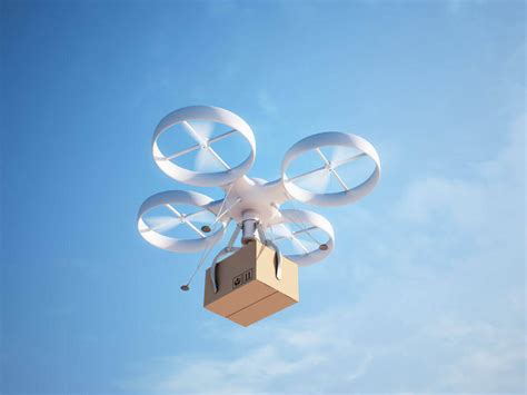 drone delivering  package xcel delivery