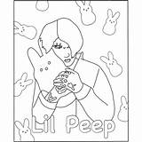 Peep Xcolorings Rapper sketch template