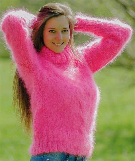 woman s fuzzy mohair sweater