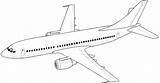 Plane Boeing Airplanes sketch template