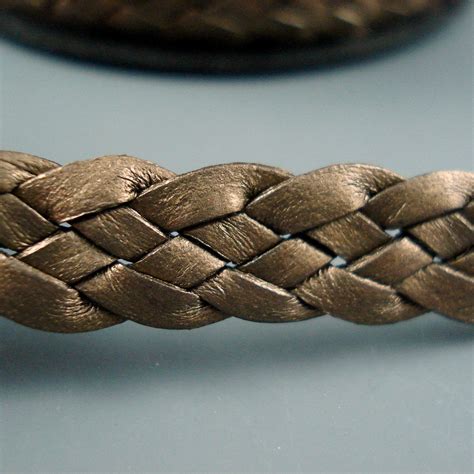 leather braided cord mm wide flat braided strapping etsy