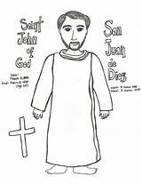 Coloring Juan John God Diego Saint San Pages Dios Sheet Saints Paper Dali Comments Template sketch template