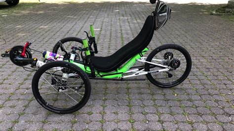 trikexplor easily transportable  wheels folding recumbent trike