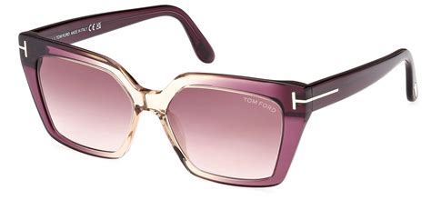Tom Ford Ft1030 Winona Sunglasses Violet Gradient Violet Tortoise