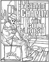 Coloring Chaplin Charlie sketch template