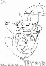 Totoro Wallpaperartdesignhd Neighbor Ghibli sketch template