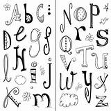 Alphabet Inkadinkado Doodles Abecedario Lettrage Calligraphy Caligrafia Fontes Journaling sketch template