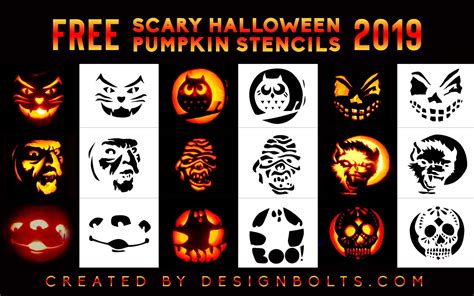 scary halloween pumpkin carving stencils ideas patterns