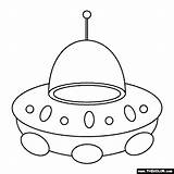 Spaceship Coloring Pages Ufo sketch template
