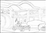 Coloring House Hobbit sketch template