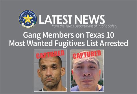Gang Members On Texas 10 Most Wanted Fugitives List Arrested