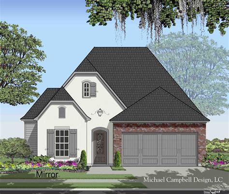 plan   michael campbell design french country house plans narrow house plans country