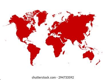 red world map   royalty  licensable stock vectors