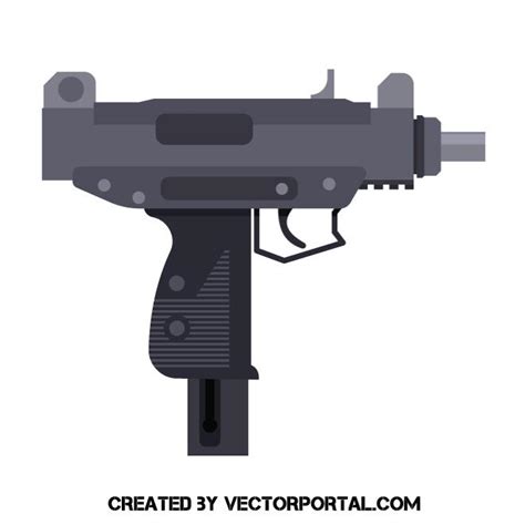 submachine gun uzi royalty free stock svg vector and clip art