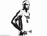 Lebron James Coloring Pages Miami Heat Printable Kids Color sketch template