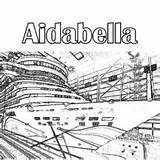 Cruise Ship Coloring Pages Aidabella Building Netart sketch template