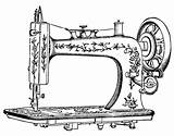 Sewing Machine Drawing Clip Machines Coloring Pages Printable Vintage Printablecolouringpages Antique Clipart sketch template