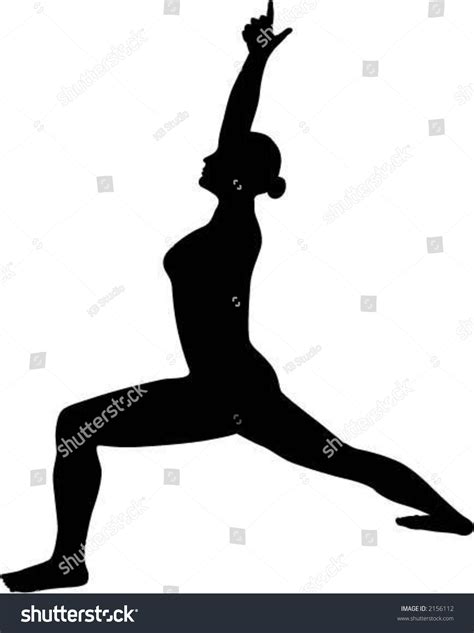 warrior  yoga pose silhouette stock vector  shutterstock