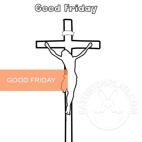 good friday coloring page easter template