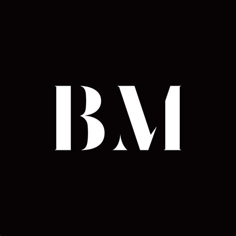 bm logo letter initial logo designs template  vector art  vecteezy