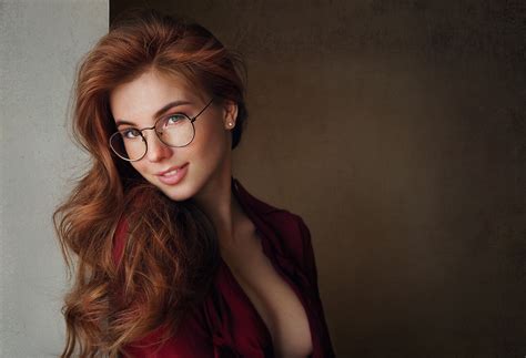 Sean Archer Anna Fedotova Redhead Face Model Women Women With