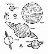 Coloring Space Kids Pages Printable Solar Colouring System Children Outer Planets Science Earth Print Activities Planeta sketch template