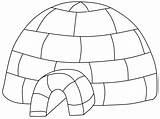 Igloo Coloring Pages House Printable Clipart Eskimo Inuit Family Kids Color Colouring Homes Houses Royal Outline Drawing 2790 Buildings Architecture sketch template