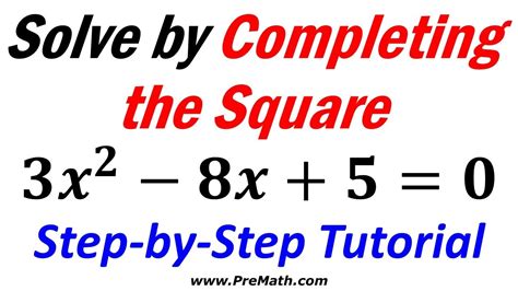 solve  completing  square steps slideshare