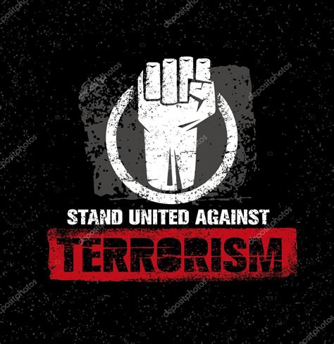 stand united  terrorism poster stock vector image  cwow