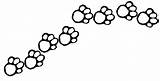 Paw Cat Outline Print Clipart Clip Computer sketch template