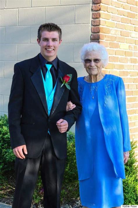 teen takes great grandma to prom because she s the prettiest woman