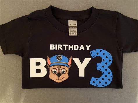 paw patrol birthday shirt template