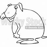 Covering Dennis Cox Nose Outline Coloring Dog Royalty Clip Illustration Vector His sketch template