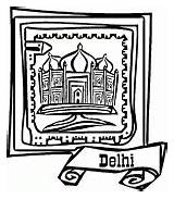 Coloring Delhi Town India Previous sketch template