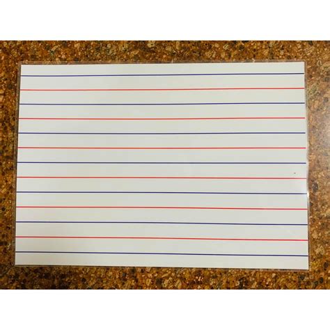 writing board blue red lines erasable laminated  size thick sturdy high quality