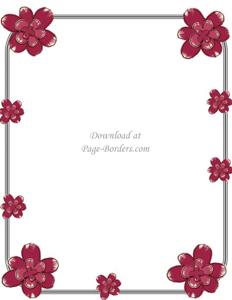 flower border template personal commercial