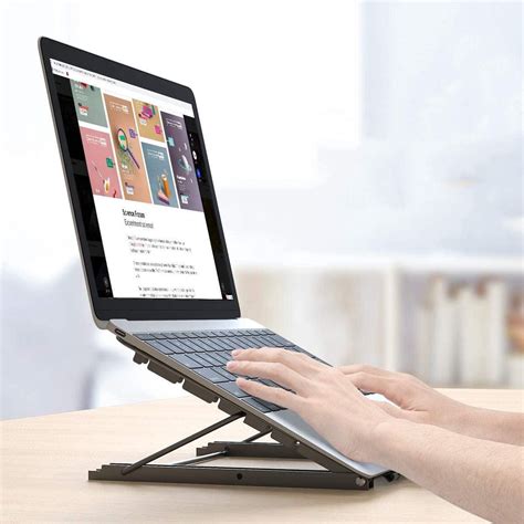 bolcom universele ergonomische laptop standaard    laptop stand thuiswerken en