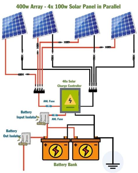 simple light solar panel circuit diagram