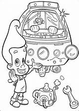 Jimmy Neutron Coloring Pages Print Color Children Kids Incredible sketch template