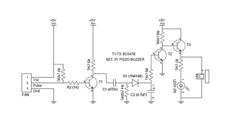 wire cooling fan monitor circuit
