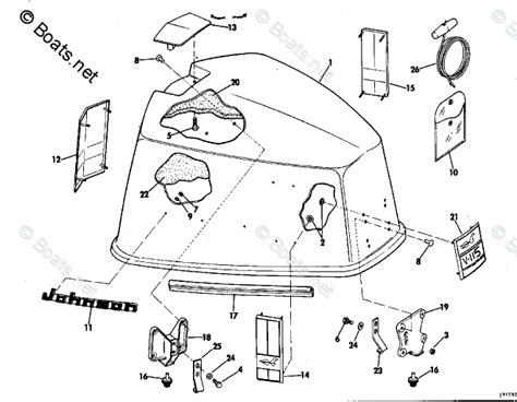 johnson outboard hp oem parts diagram  motor cover group boatsnet