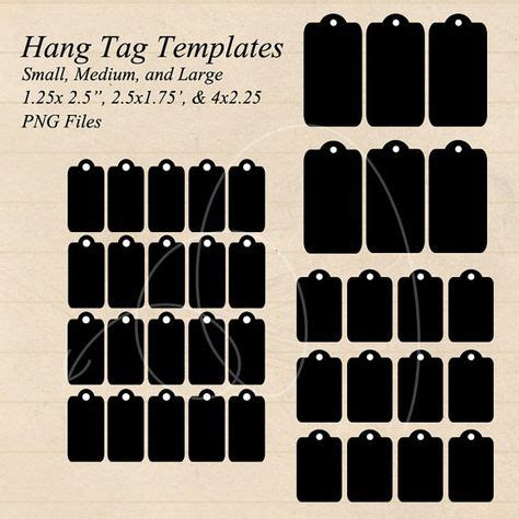 instant  hang tag gift tag templates small medium large