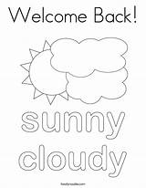 Coloring Welcome Back Sunny Weather Built California Usa Tracing Twistynoodle Outline Noodle sketch template