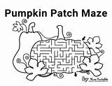 Maze Pumpkin Patch Mazes Printable Kids Halloween Museprintables sketch template