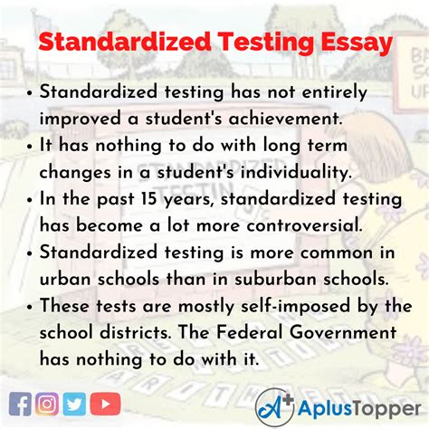 standardized testing essay essay  standardized testing  students  children  english