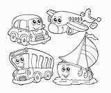 Coloring Transportation Vehicle Air Pages Sheets Work Preschool Library Clipart sketch template