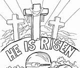 Jesus Resurrection Getcolorings Verse Easy Risen Colorings Lamb sketch template