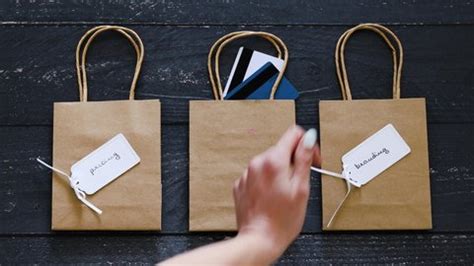 shopping bags price tags marketing techniques stock footage video  royalty