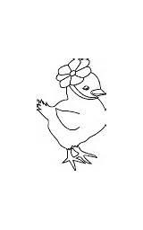Coloring Spring Bonnet Pages Chick Flower Easter sketch template