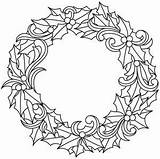 Wreath Christmas Embroidery Yuletide Elegance Choose Board Urbanthreads sketch template